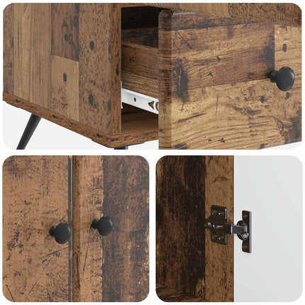 Sideboard Gammalt trä 66 x 34,5 x 95 cm Konstruerat trä