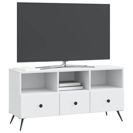 TV-skåp med låda Vit 102 x 34,5 x 50 cm Konstruerat trä