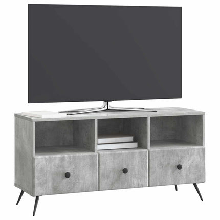 TV-skåp med låda Betonggrå 102 x 34,5 x 50 cm Konstruerat trä