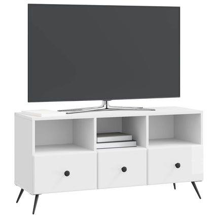 TV-skåp Vit högglans 102 x 34,5 x 50 cm Konstruerat trä