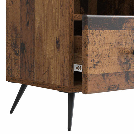 TV-skåp med låda Gammalt trä 102 x 34,5 x 50 cm Konstruerat trä