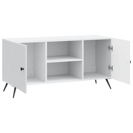 TV-skåp Vit 102 x 34,5 x 50 cm Konstruerat trä