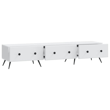TV-skåp med låda Vit 147 x 34,5 x 30 cm Konstruerat trä