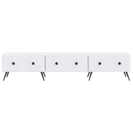 TV-skåp med låda Vit 147 x 34,5 x 30 cm Konstruerat trä