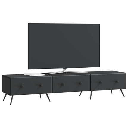 TV-skåp med låda Svart 147 x 34,5 x 30 cm Konstruerat trä