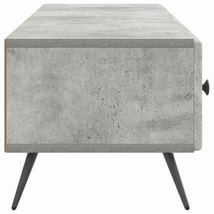 TV-skåp med låda Betonggrå 147 x 34,5 x 30 cm Konstruerat trä