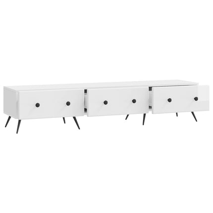 TV-skåp Vit högglans 147 x 34,5 x 30 cm Konstruerat trä