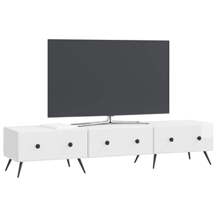 TV-skåp Vit högglans 147 x 34,5 x 30 cm Konstruerat trä