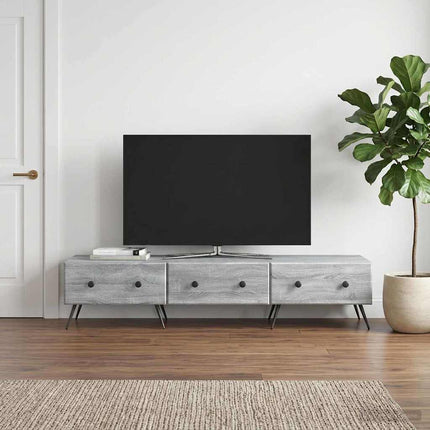 TV-skåp Grå sonoma-ek 147 x 34,5 x 30 cm Konstruerat trä