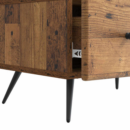 TV-skåp med låda Gammalt trä 147 x 34,5 x 30 cm Konstruerat trä