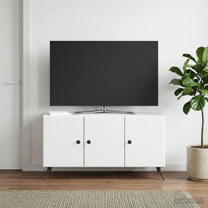 TV-skåp Vit 99 x 34,5 x 50 cm Konstruerat trä