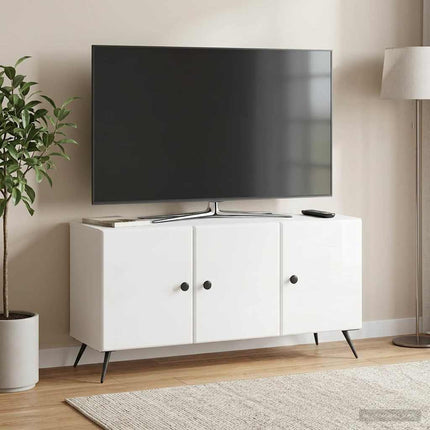 TV-skåp Vit högglans 99 x 34,5 x 50 cm Konstruerat trä