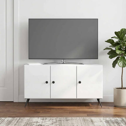 TV-skåp Vit högglans 99 x 34,5 x 50 cm Konstruerat trä