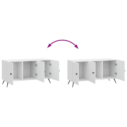 TV-skåp Vit högglans 99 x 34,5 x 50 cm Konstruerat trä