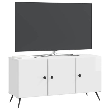 TV-skåp Vit högglans 99 x 34,5 x 50 cm Konstruerat trä