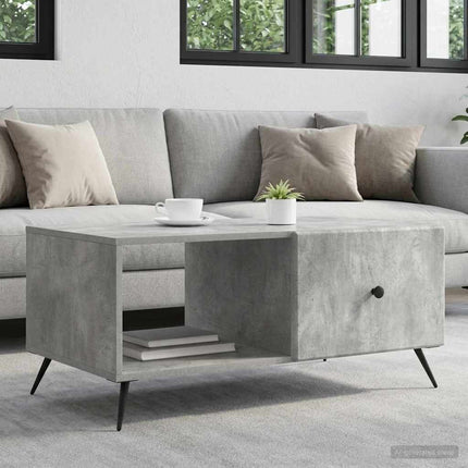 Kaffeebord Betonggrå 90 x 50 x 40 cm Konstruerat trä