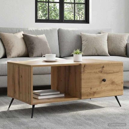 Kaffeebord Artisan-ek 90 x 50 x 40 cm Konstruerat trä