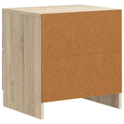 Nattduksbord med låda 2 pcs Sonoma-ek 43 x 34,5 x 44,5 cm