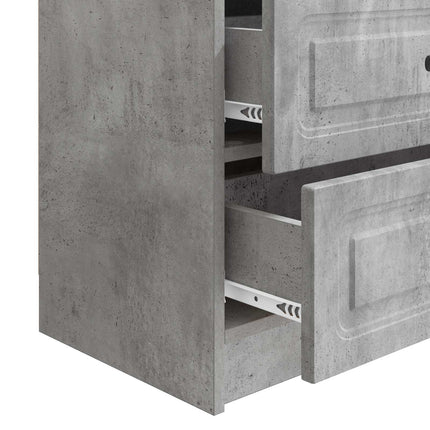 Nattduksbord Betonggrå 62 x 34,5 x 44,5 cm Konstruerat trä