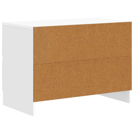 Nattduksbord Vit högglans 62 x 34,5 x 44,5 cm Konstruerat trä
