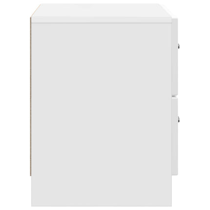 Nattduksbord Vit högglans 62 x 34,5 x 44,5 cm Konstruerat trä