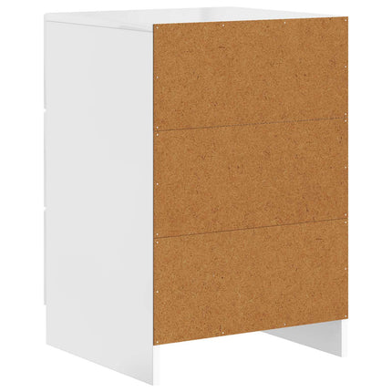 Nattduksbord Vit högglans 43 x 41 x 63,5 cm Konstruerat trä