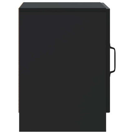 Nattduksbord 2 pcs Svart 43 x 34,5 x 47 cm Konstruerat trä
