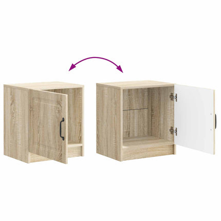 Nattduksbord 2 pcs Sonoma-ek 43 x 34,5 x 47 cm Konstruerat trä