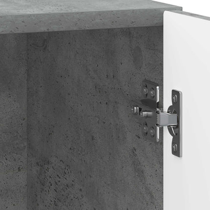 Nattduksbord 2 pcs Betonggrå 43 x 34,5 x 47 cm Konstruerat trä