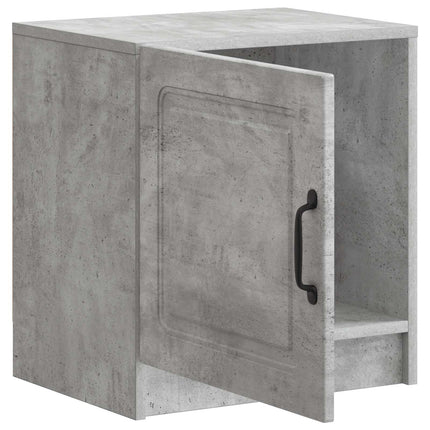 Nattduksbord 2 pcs Betonggrå 43 x 34,5 x 47 cm Konstruerat trä
