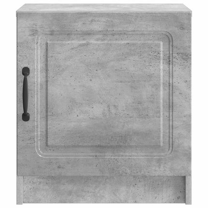 Nattduksbord 2 pcs Betonggrå 43 x 34,5 x 47 cm Konstruerat trä