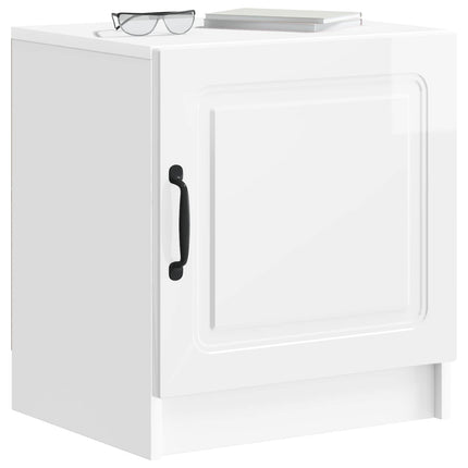 Nattduksbord 2 pcs Vit högglans 43 x 34,5 x 47 cm