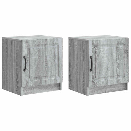 Nattduksbord 2 pcs Grå sonoma-ek 43 x 34,5 x 47 cm