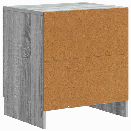 Nattduksbord 2 pcs Grå sonoma-ek 43 x 34,5 x 47 cm