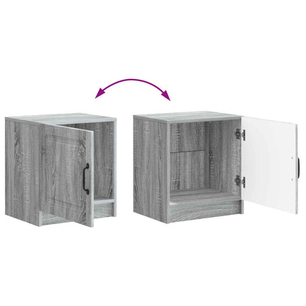 Nattduksbord 2 pcs Grå sonoma-ek 43 x 34,5 x 47 cm