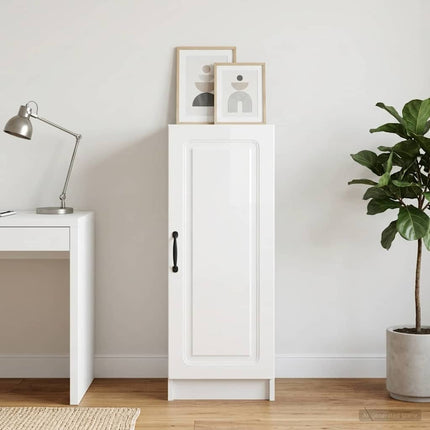 Sideboard Vit högglans 33 x 34,5 x 87 cm Konstruerat trä
