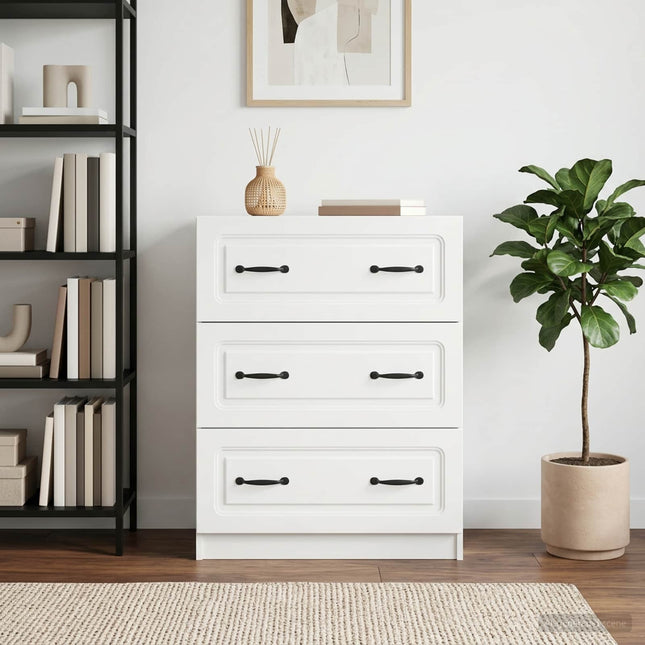 Lådans skåp Vit 66 x 34,5 x 87 cm Konstruerat trä