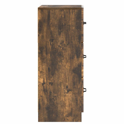 Lådans skåp Rökt ek 33 x 34,5 x 87 cm Konstruerat trä
