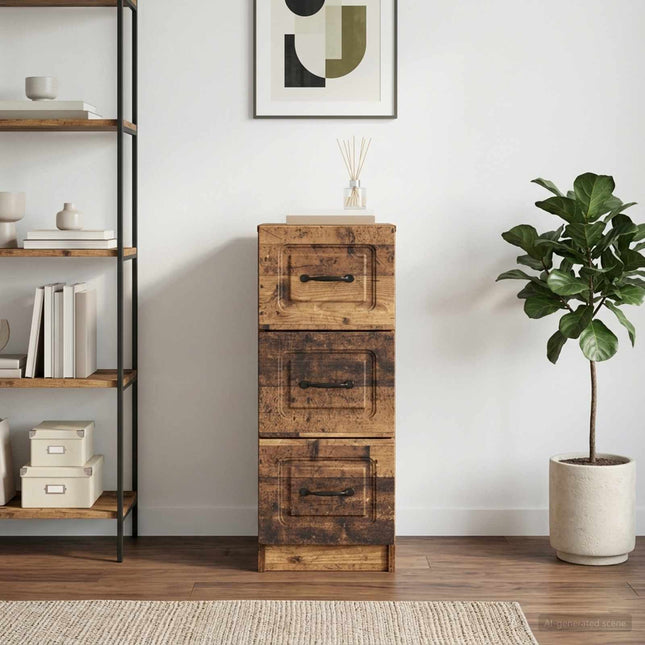 Lådans skåp Gammalt trä 33 x 34,5 x 87 cm Konstruerat trä