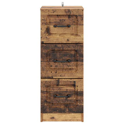 Lådans skåp Gammalt trä 33 x 34,5 x 87 cm Konstruerat trä