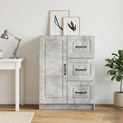 Sideboard med låda Betonggrå 66 x 34,5 x 87 cm Konstruerat trä