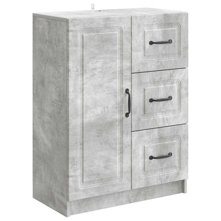 Sideboard med låda Betonggrå 66 x 34,5 x 87 cm Konstruerat trä