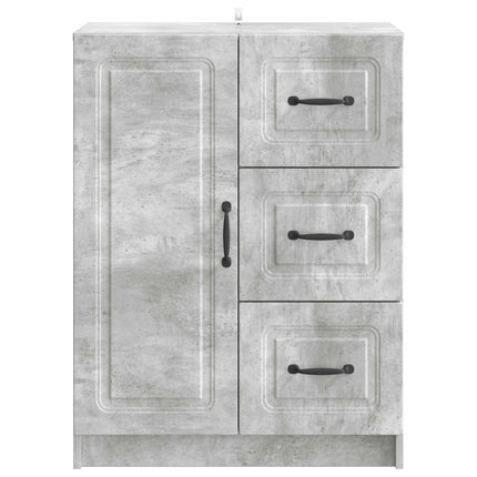 Sideboard med låda Betonggrå 66 x 34,5 x 87 cm Konstruerat trä
