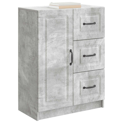 Sideboard med låda Betonggrå 66 x 34,5 x 87 cm Konstruerat trä