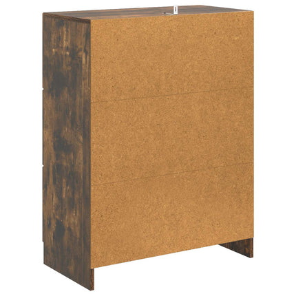 Sideboard med låda Rökt ek 66 x 34,5 x 87 cm Konstruerat trä