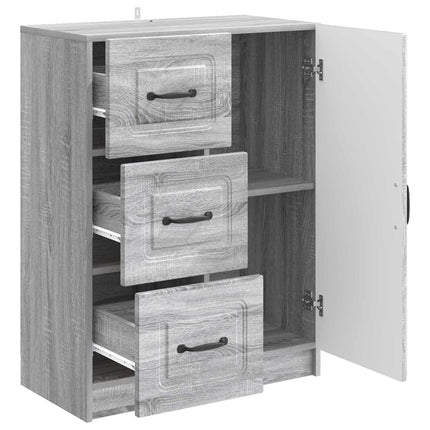 Sideboard Grå sonoma-ek 66 x 34,5 x 87 cm Konstruerat trä