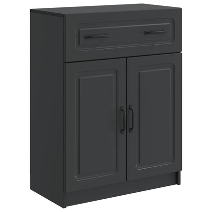 Sideboard med låda Svart 66 x 34,5 x 87 cm Konstruerat trä