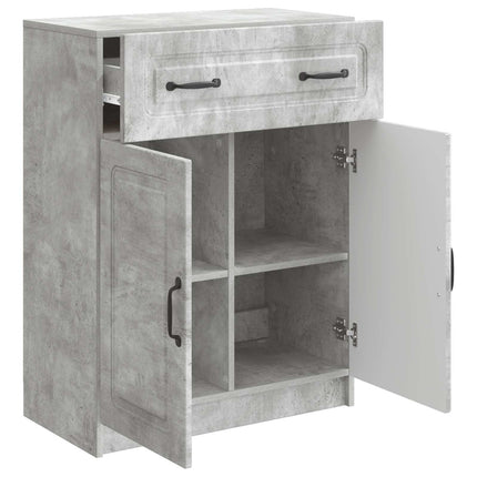 Sideboard med låda Betonggrå 66 x 34,5 x 87 cm Konstruerat trä