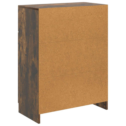 Sideboard med låda Rökt ek 66 x 34,5 x 87 cm Konstruerat trä