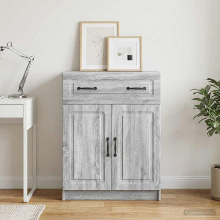 Sideboard Grå sonoma-ek 66 x 34,5 x 87 cm Konstruerat trä